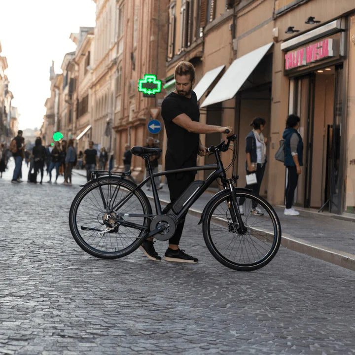 MBM Oberon Crossbar Electric City Bike Gents Hybrid - HITRONIC